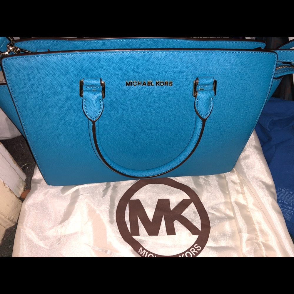 Brand new with tags MK blue large satchel